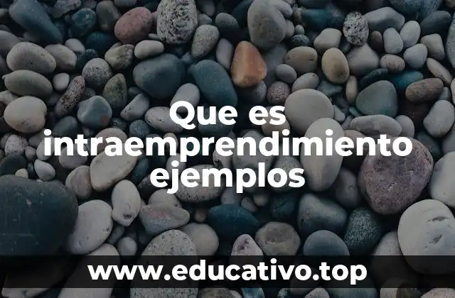 Que es intraemprendimiento ejemplos