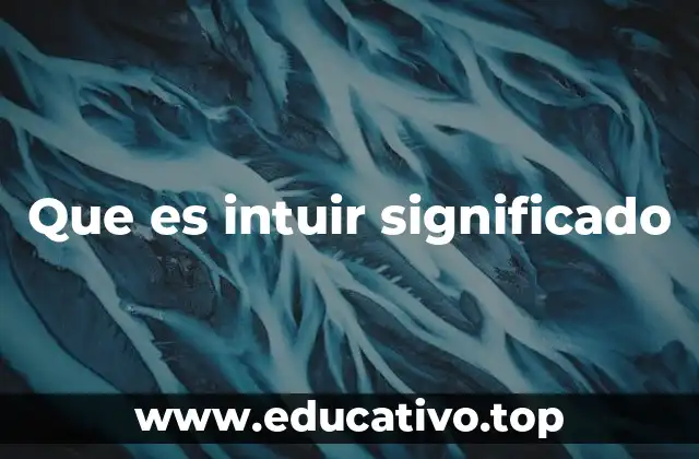 Que es intuir significado