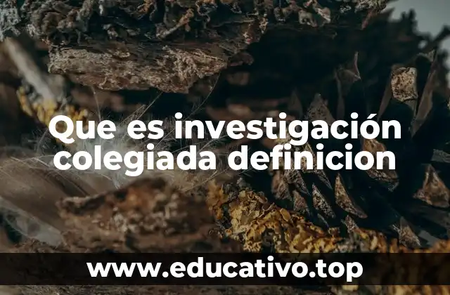 Que es investigación colegiada definicion