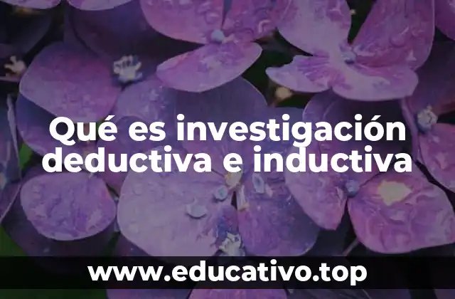 Qué es investigación deductiva e inductiva