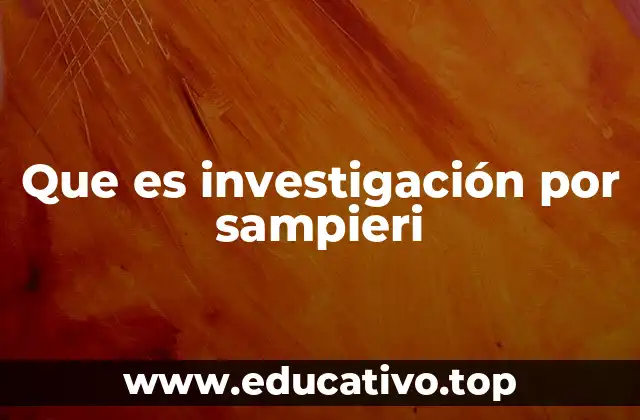 Que es investigación por sampieri