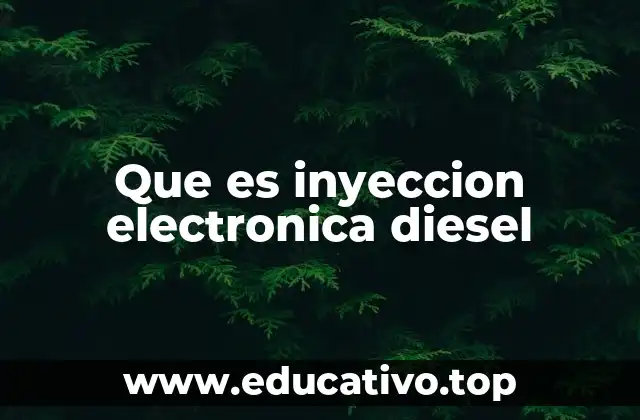 Que es inyeccion electronica diesel