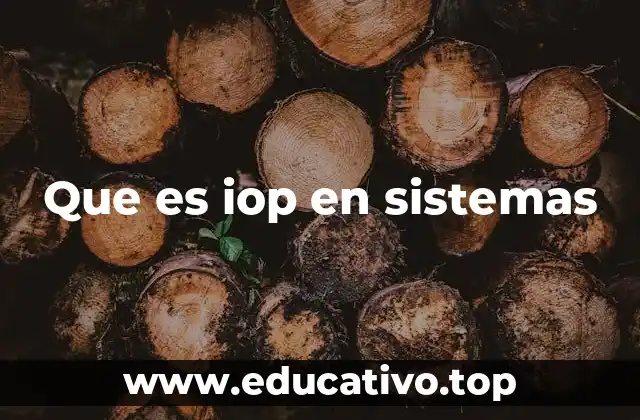 Que es iop en sistemas