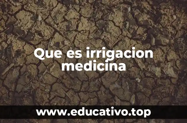 Que es irrigacion medicina