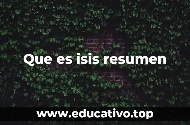 Que es isis resumen