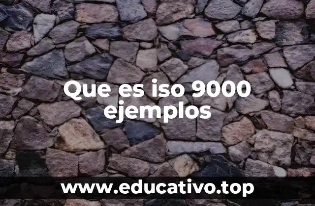 Que es iso 9000 ejemplos