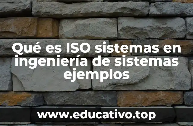 Qué es ISO sistemas en ingeniería de sistemas ejemplos