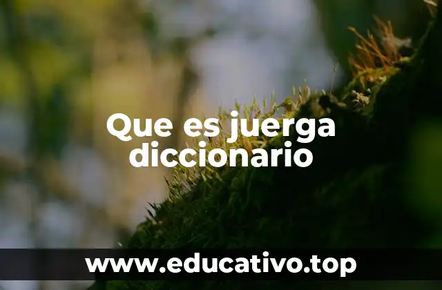Que es juerga diccionario