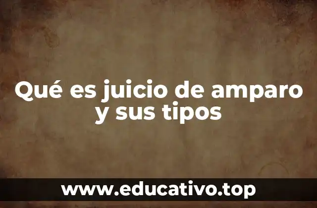 Qué es juicio de amparo y sus tipos