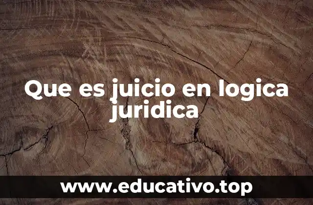 Que es juicio en logica juridica