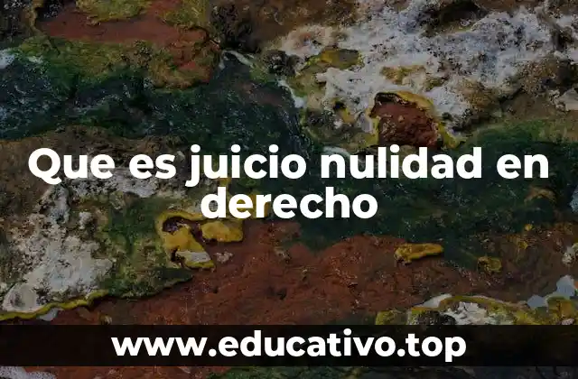 Que es juicio nulidad en derecho