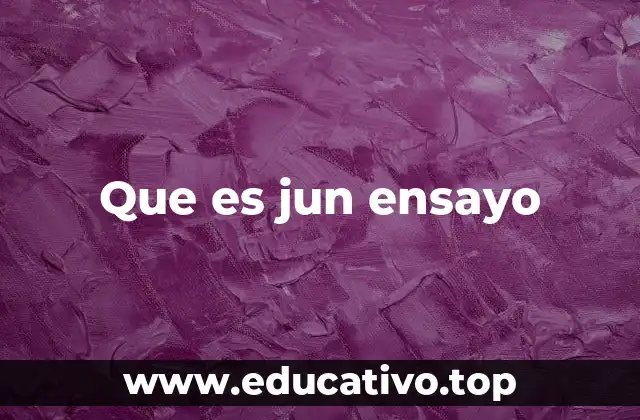 Que es jun ensayo
