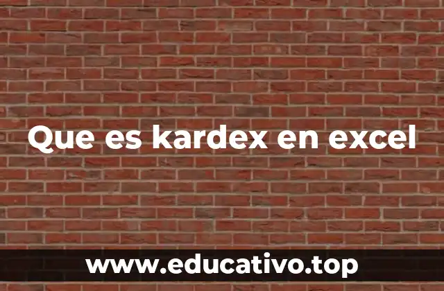 Que es kardex en excel