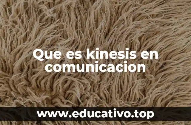 Que es kinesis en comunicacion