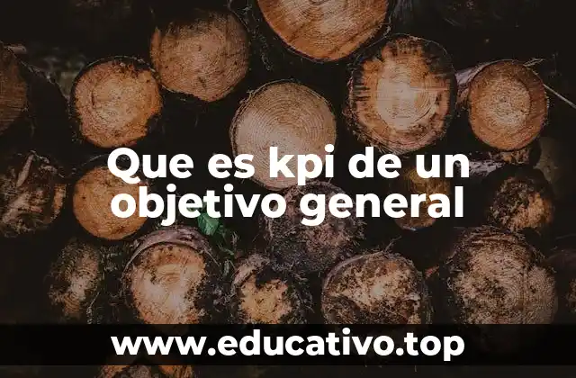 Que es kpi de un objetivo general