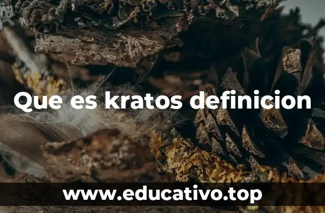 Que es kratos definicion