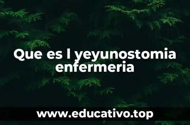 Que es l yeyunostomia enfermeria