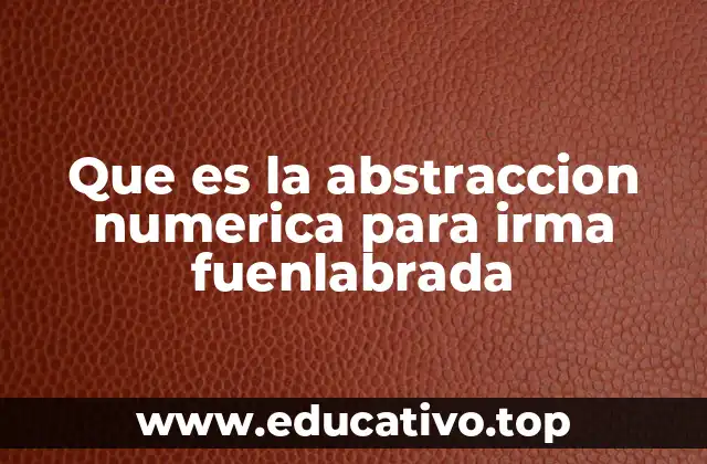 Que es la abstraccion numerica para irma fuenlabrada