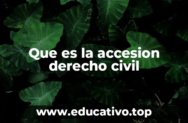 Que es la accesion derecho civil