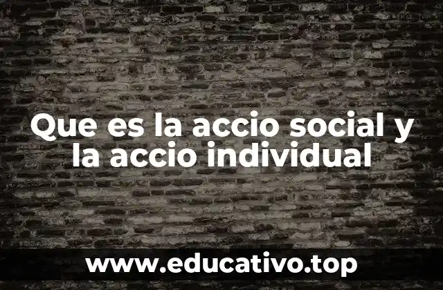 Que es la accio social y la accio individual