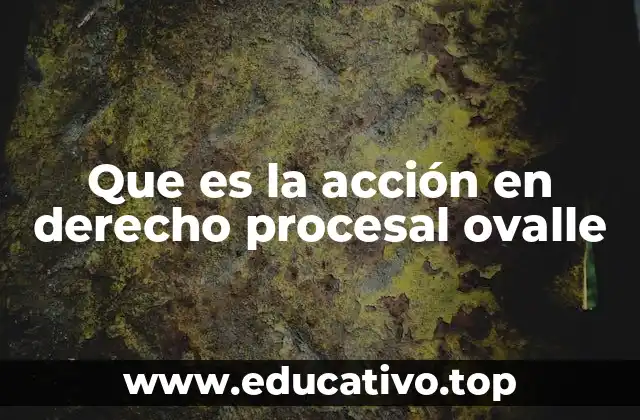 Que es la acción en derecho procesal ovalle