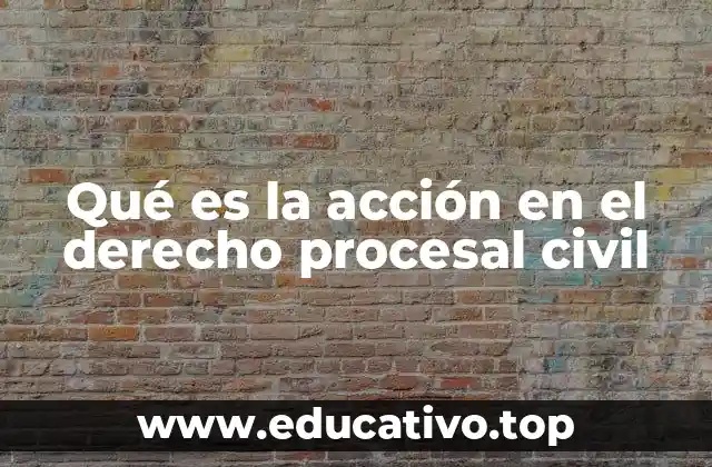 Qué es la acción en el derecho procesal civil