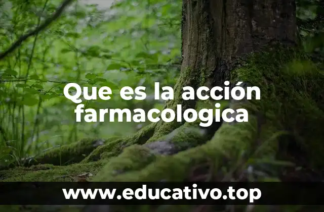 Que es la acción farmacologica