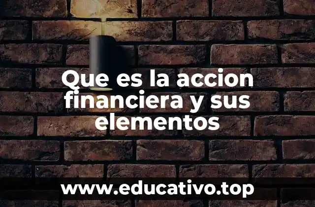 Que es la accion financiera y sus elementos