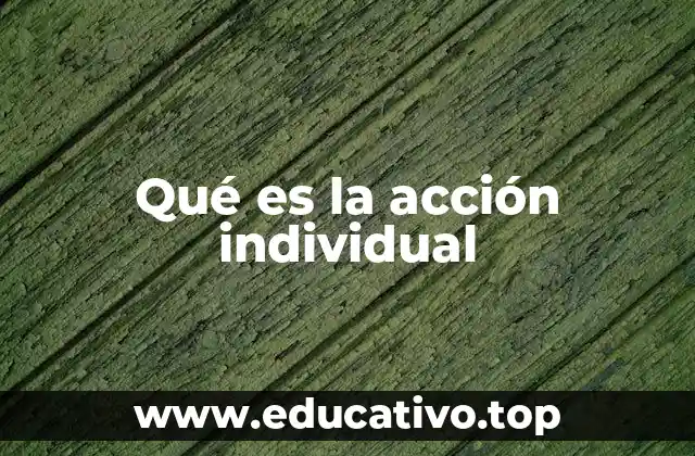 Qué es la acción individual