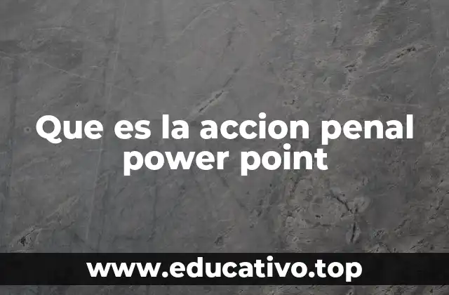 Que es la accion penal power point