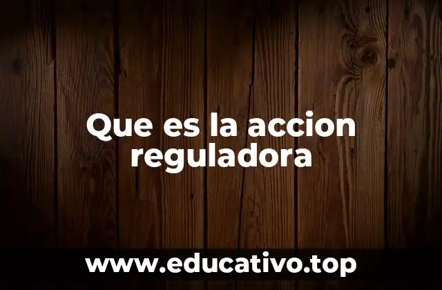 Que es la accion reguladora