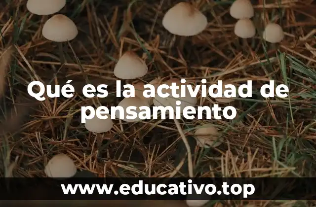 Qué es la actividad de pensamiento
