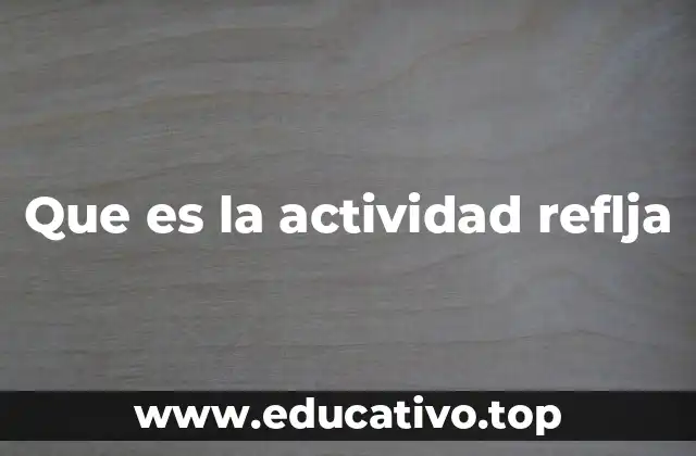 Que es la actividad reflja
