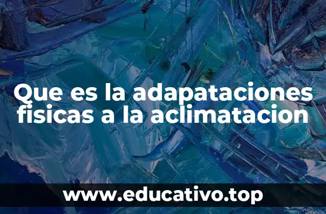 Que es la adapataciones fisicas a la aclimatacion