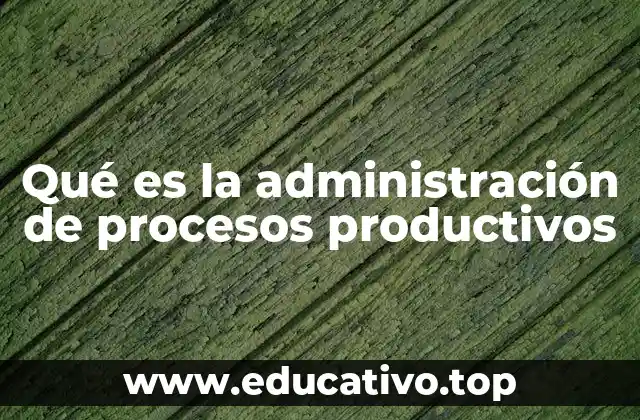 El papel de la gestión en la producción de bienes y servicios