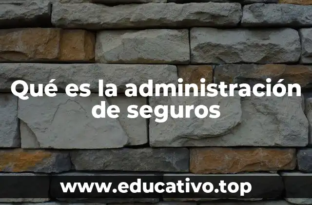 Qué es la administración de seguros