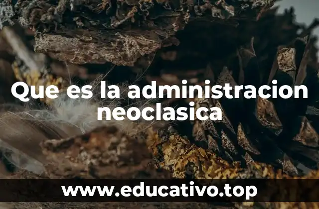 Que es la administracion neoclasica
