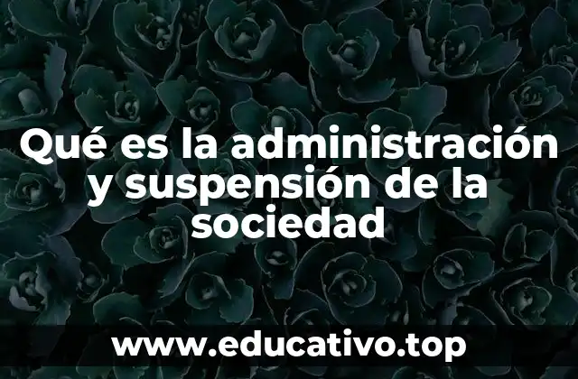 Qué es la administración y suspensión de la sociedad