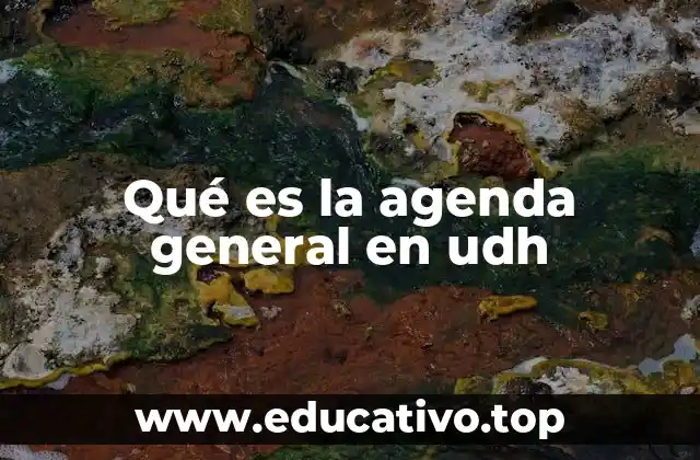 Qué es la agenda general en udh
