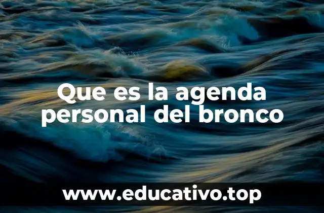 Que es la agenda personal del bronco