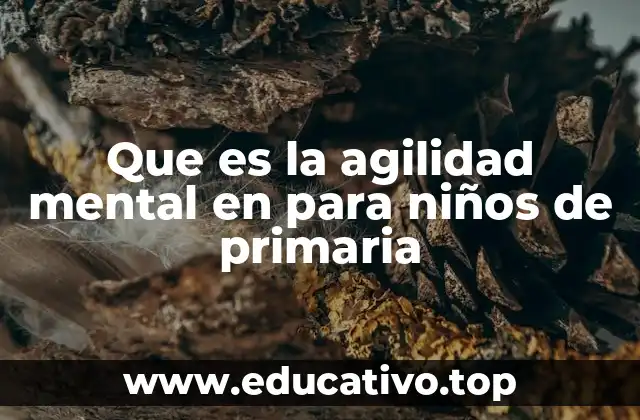 Que es la agilidad mental en para niños de primaria