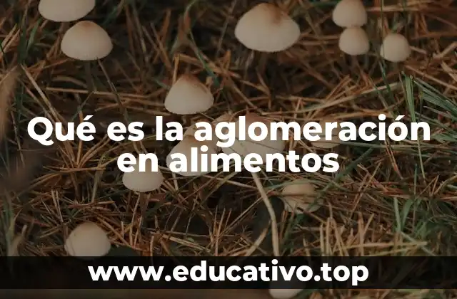 Qué es la aglomeración en alimentos