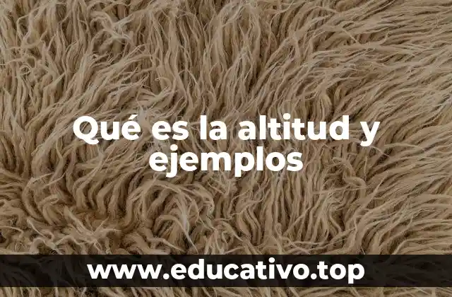 Qué es la altitud y ejemplos