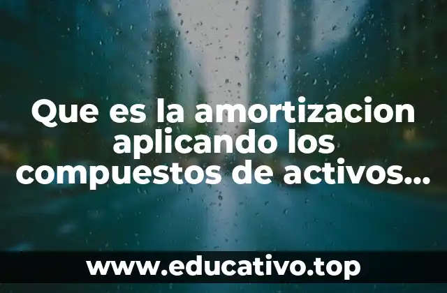 Que es la amortizacion aplicando los compuestos de activos diferidos