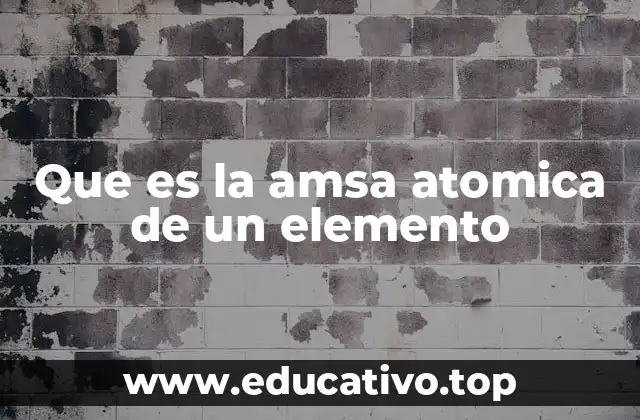 Que es la amsa atomica de un elemento