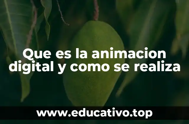 Que es la animacion digital y como se realiza