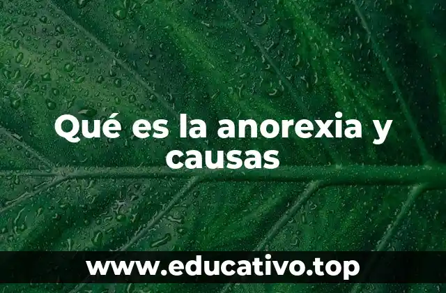 Qué es la anorexia y causas