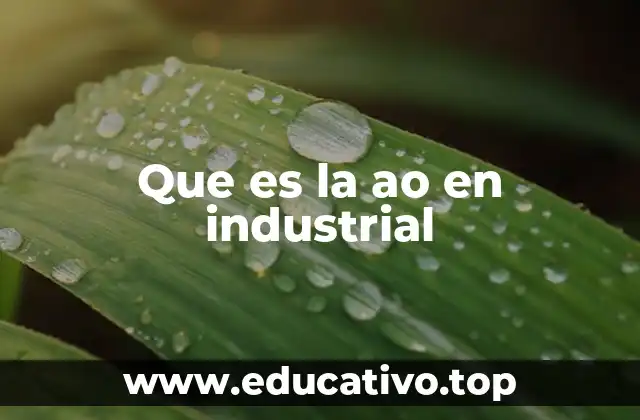 Que es la ao en industrial