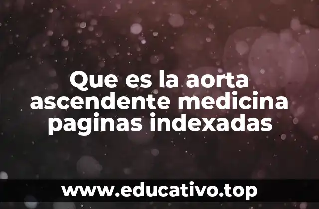 Que es la aorta ascendente medicina paginas indexadas