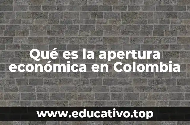 La evolución del modelo económico colombiano hacia la apertura